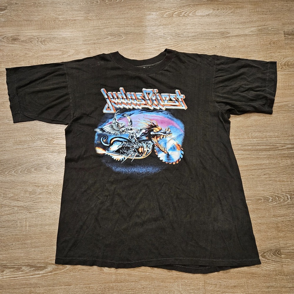 Vintage 1990 Judas Priest Painkiller World Tour T Shirt XL Heavy Metal Band